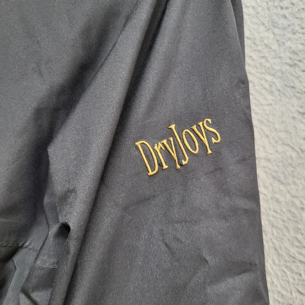 VINTAGE FootJoy Men Jacket‎ Medium Black DryJoys Windbreaker Full Zip